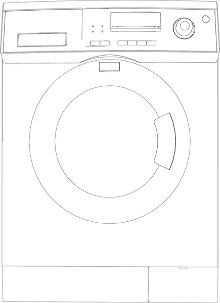 洗濯機の 3 d レンダリング — ストックベクタ