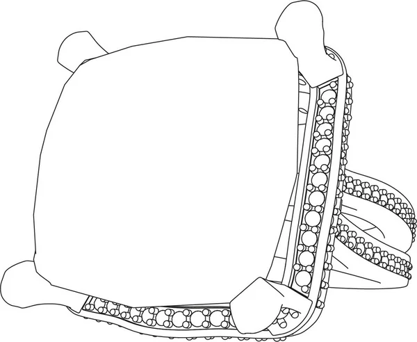 Ilustración 3D Anillo diamante — Archivo Imágenes Vectoriales