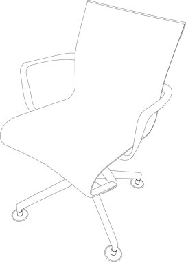 ofis koltuğu 3D render