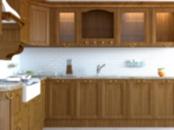 3D-rendering of a kitchen in a country house — Stock Photo, Image