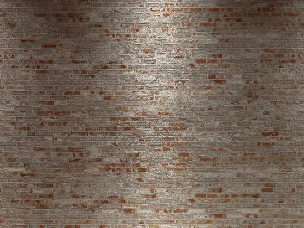 ギャラリーにレンガの壁の 3 d レンダリング — ストック写真