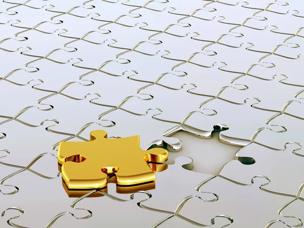 3D işleme pusli altın ve gümüş. İş geçmişi