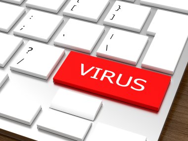 Virüs kavramı. 3D işleme iş kavramı