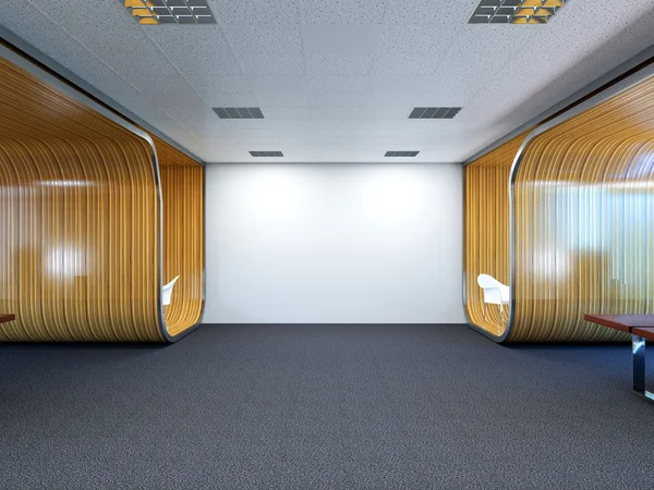 Representación 3D del espacio de oficina en el centro comercial — Foto de Stock