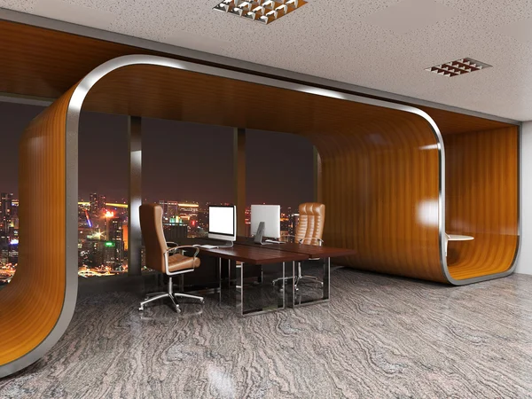 3D-weergave van de kantoorruimte in het shopping center — Stockfoto