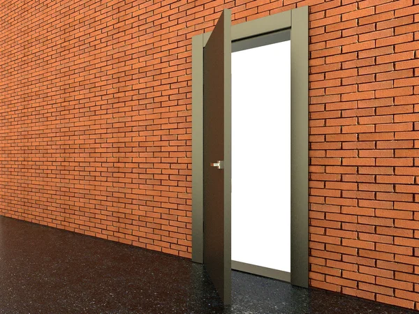 3d renderização de uma porta de metal — Fotografia de Stock