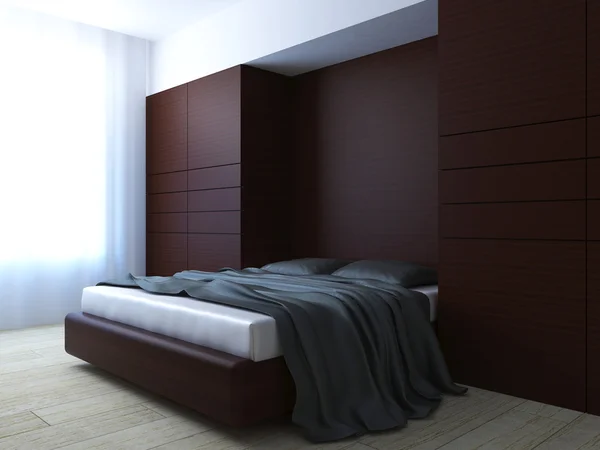 Suite Nupcial. Quarto. Renderização interior 3d . — Fotografia de Stock