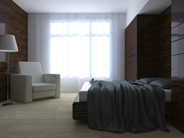 Brautsuite. Schlafzimmer. 3D-Innenrendering. — Stockfoto