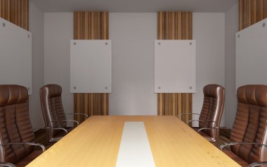 Ofis Binası yeni yerleşim bölgesinde. 3D render.