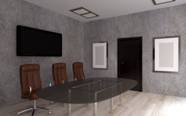 Ofis Binası yeni yerleşim bölgesinde. 3D render.