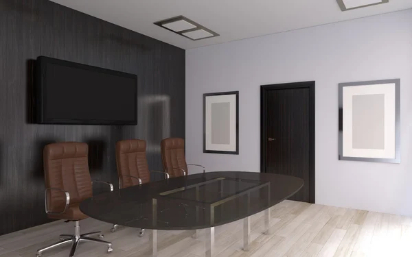 Inredning för moderna kontor i högländerna. 3D-rendering. — Stockfoto
