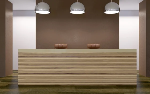 Businesscenter. Receptionisten. 3D-rendering — Stockfoto