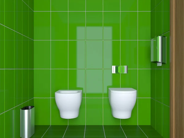 Nowoczesny design w łazience. 3D render — Zdjęcie stockowe