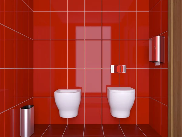 Modern belső térrel, egy fürdőszoba, egy városi lakásban. 3D render — Stock Fotó