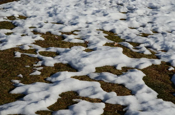 Nahaufnahme Schmelzender Schnee Hintergrund — Stockfoto