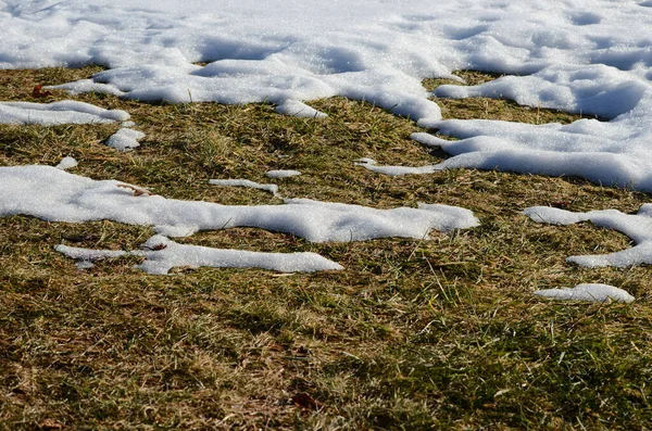 融雪雪の背景を閉じる — ストック写真