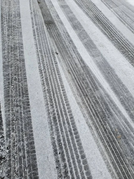 雪との閉鎖道路 — ストック写真