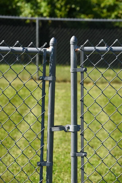 Closeup Chain Link Fence — Stock Photo, Image