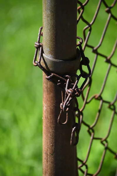 Closeup Chain Link Fence — Stock Photo, Image