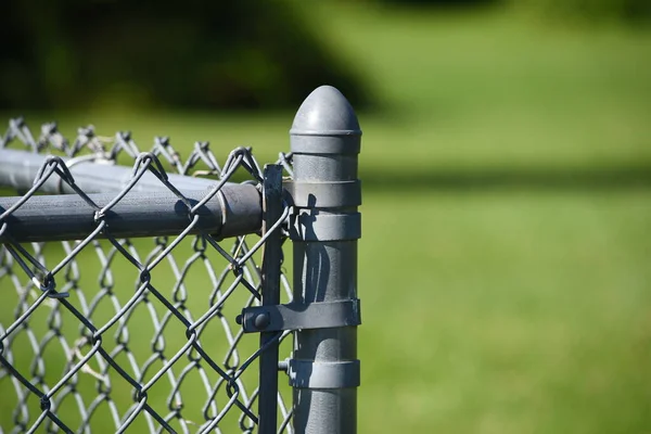 Closeup Chain Link Fence — Stock Photo, Image