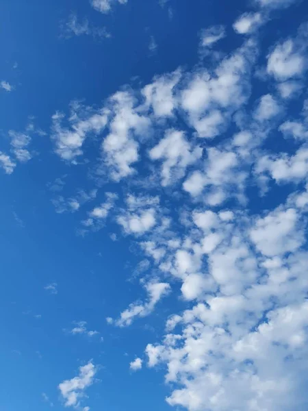 Close Blauwe Lucht Met Wolken — Stockfoto