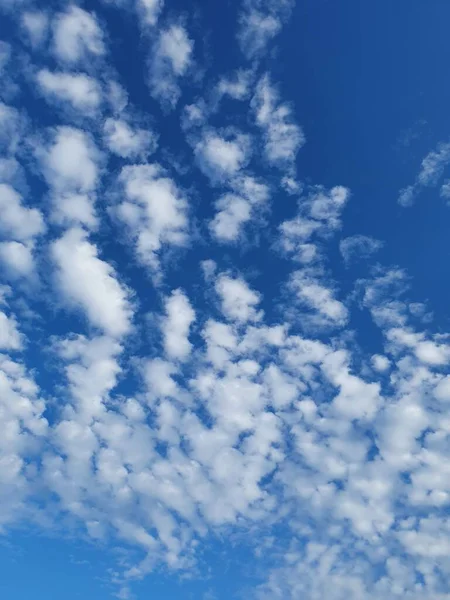 Closeup Céu Azul Com Nuvens — Fotografia de Stock