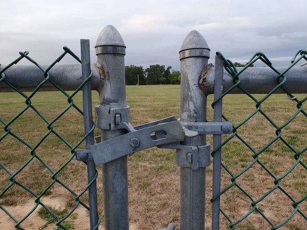 Closeup Lock Fence — Stock Photo, Image