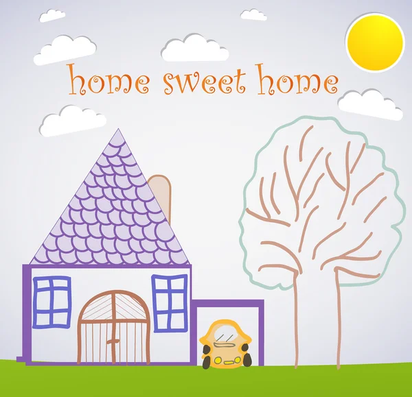 Uçan balon ile ev — Stok Vektör © sbego 8016112