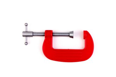 Oyuncak. Kıskaç sıkıştırma aracı beyaz üzerinde izole