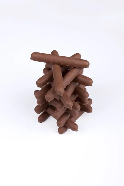 Sušenky čokoládové prst — Stock fotografie