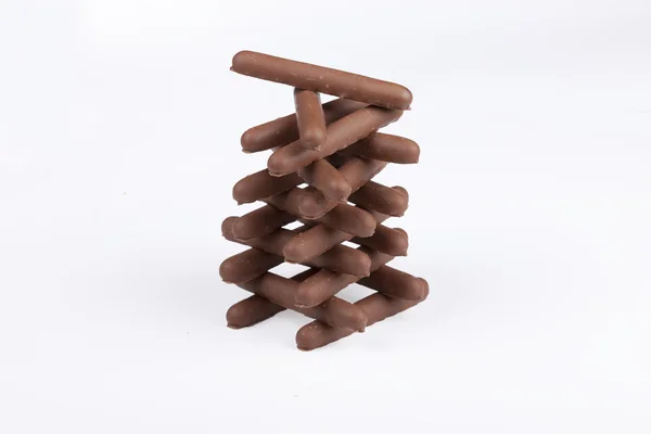 Chocolade vinger koekjes — Stockfoto
