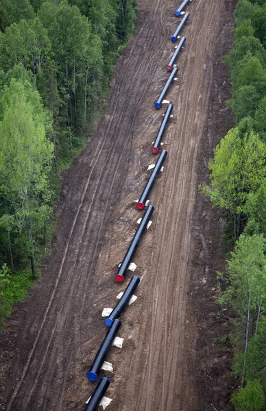 Construction of the pipeline Stock Photo