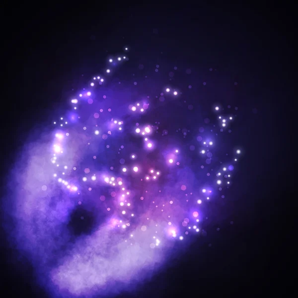 Έναστρο φόντο, πλούσια αστέρι που αποτελούν νεφέλωμα — Διανυσματικό Αρχείο