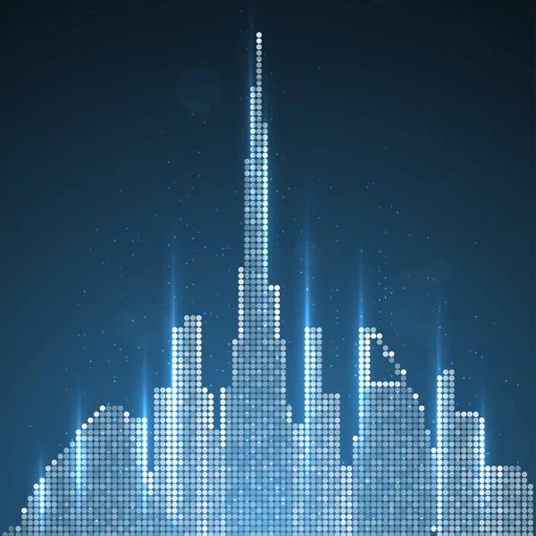 Technologie afbeelding van Dubai — Stockvector