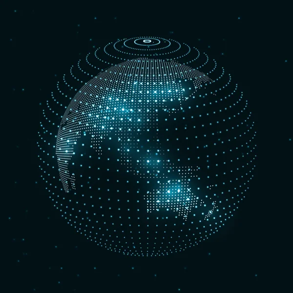 Image technologique du globe — Image vectorielle