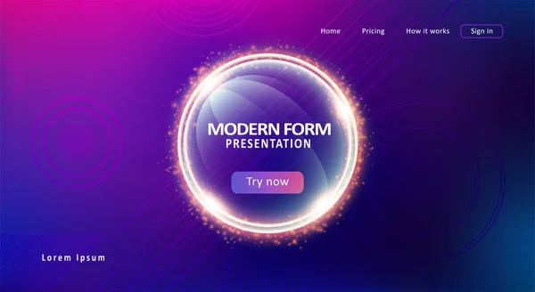 Colorful Gradient Background Abstract Modern Graphic Elements Template Design Website — Stock Vector