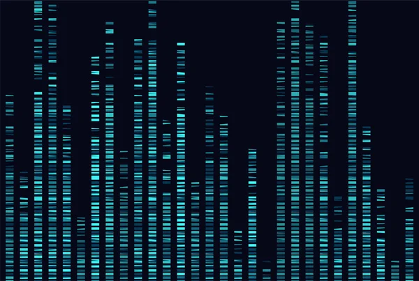 Visualización Grandes Datos Genómicos Prueba Adn Mapa Del Genoma Concepto — Vector de stock