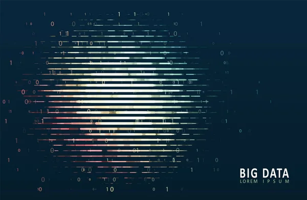 Streszczenie Elementu Sztucznej Inteligencji Abstrakcyjna Wizualizacja Infografiki Reprezentacja Wielkiego Kodu — Wektor stockowy