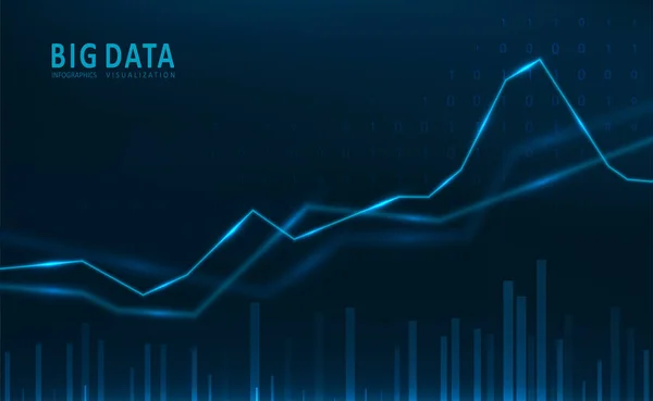 要約インフォグラフィックの可視化 ビッグデータコードの表現 未来的なネットワークやビジネス分析 あなたのデザインのグラフィックコンセプト — ストックベクタ