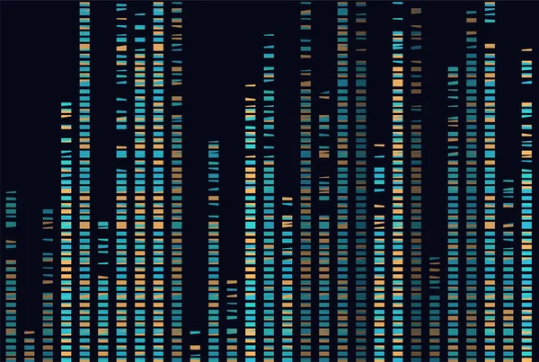 Visualizzazione Grandi Dati Genomici Test Del Dna Mappa Genomica Concetto — Vettoriale Stock