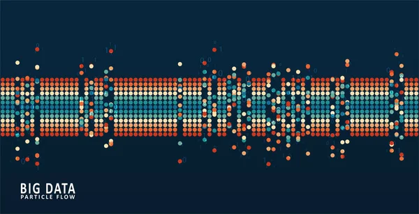 Visualizzazione Astratta Dell Infografica Rappresentazione Codice Big Data Rete Futuristica — Vettoriale Stock