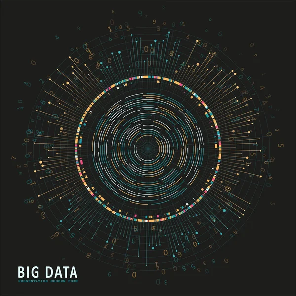 Visualização Abstrata Infográficos Representação Código Big Data Rede Futurista Análise —  Vetores de Stock