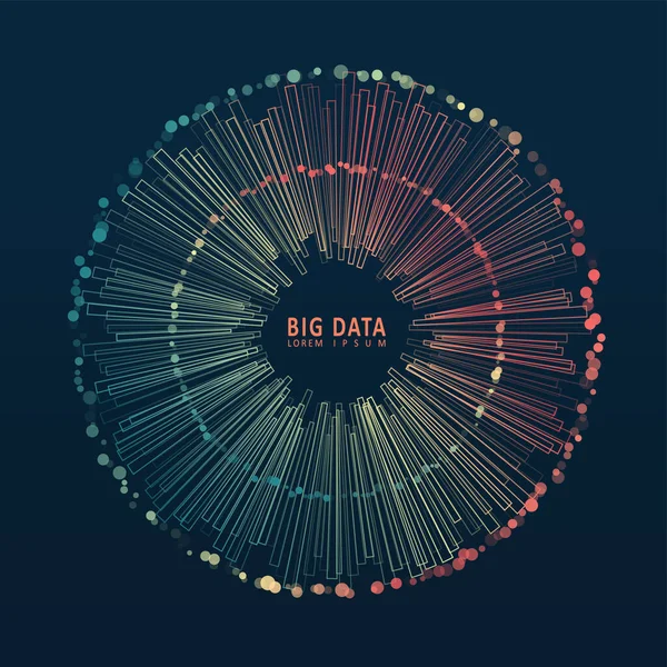 Visualização Abstrata Infográficos Representação Código Big Data Rede Futurista Análise —  Vetores de Stock