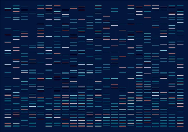 Visualizzazione Grandi Dati Genomici Test Del Dna Mappa Genomica Concetto — Vettoriale Stock