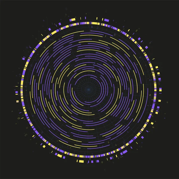 Visualisation Infographique Abstraite Représentation Big Data Code Réseau Futuriste Analyse — Image vectorielle