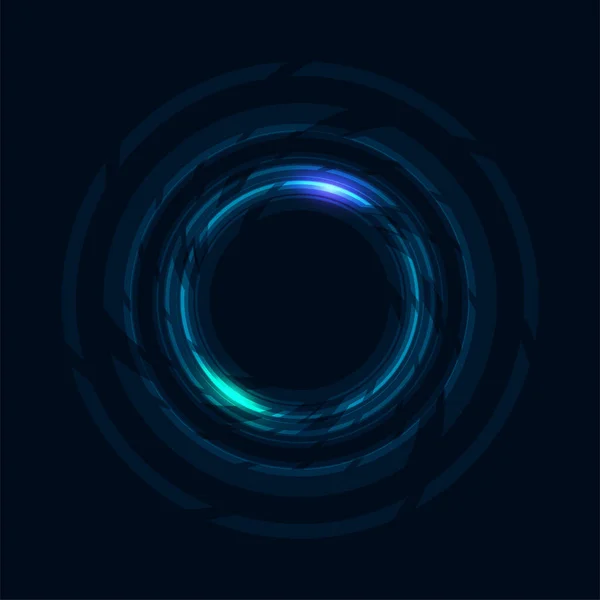 Abstrakte Energie Mit Leuchtenden Glühkreisen Hintergrund Blauer Glühender Linien Grafisches — Stockvektor