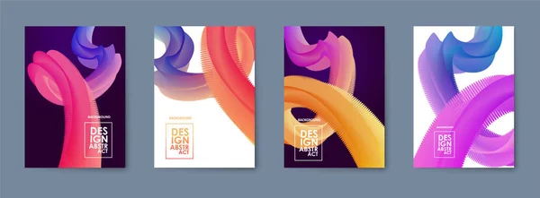 Жидкие Цветовые Формы Абстрактная Красочная Линия Кривой Графическая Концепция Дизайна — стоковый вектор