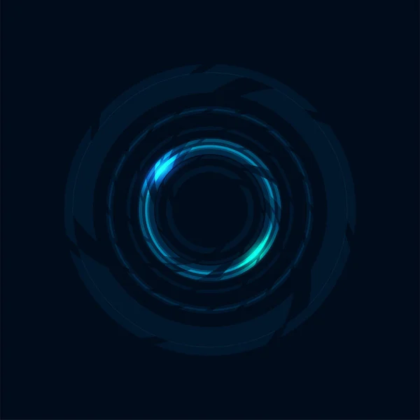 Abstraktní Energie Zářivými Kruhy Pozadí Modře Zářících Čar Grafický Koncept — Stockový vektor