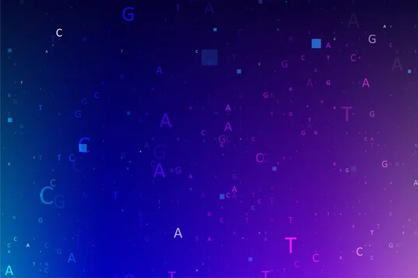Великий Геном Візуалізації Даних Digital Agct Код Чотири Основи Днк — стоковий вектор