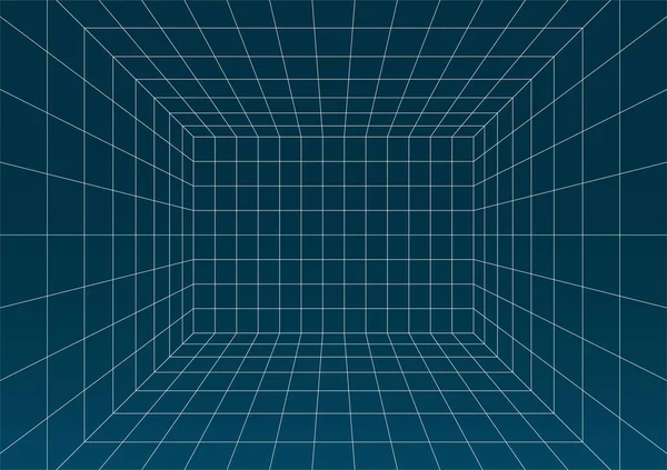 Futuristický Portál Nebo Tunel Abstraktní Technologie Virtuální Reality Grafický Koncept — Stockový vektor